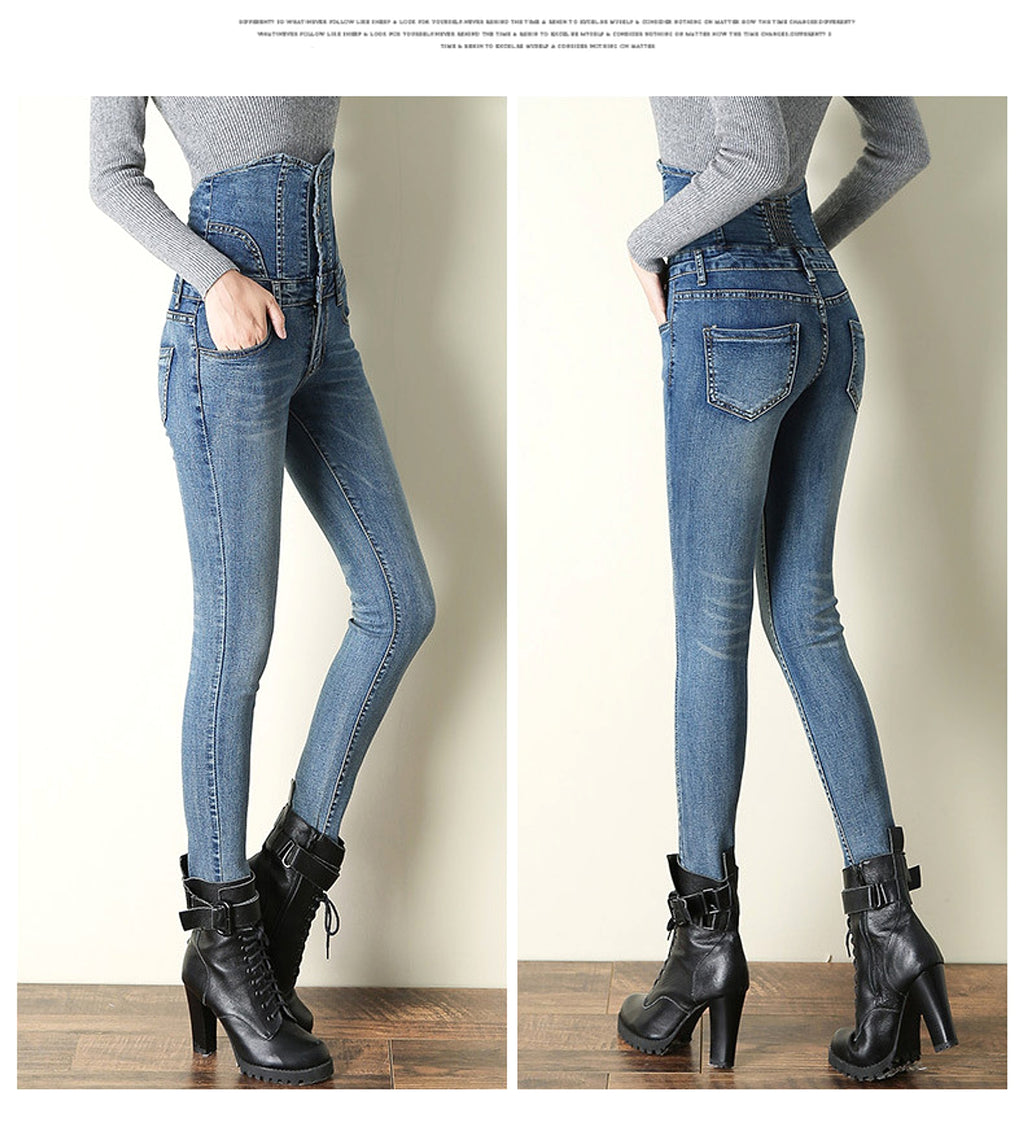 High waist jeans - enhanced image 2