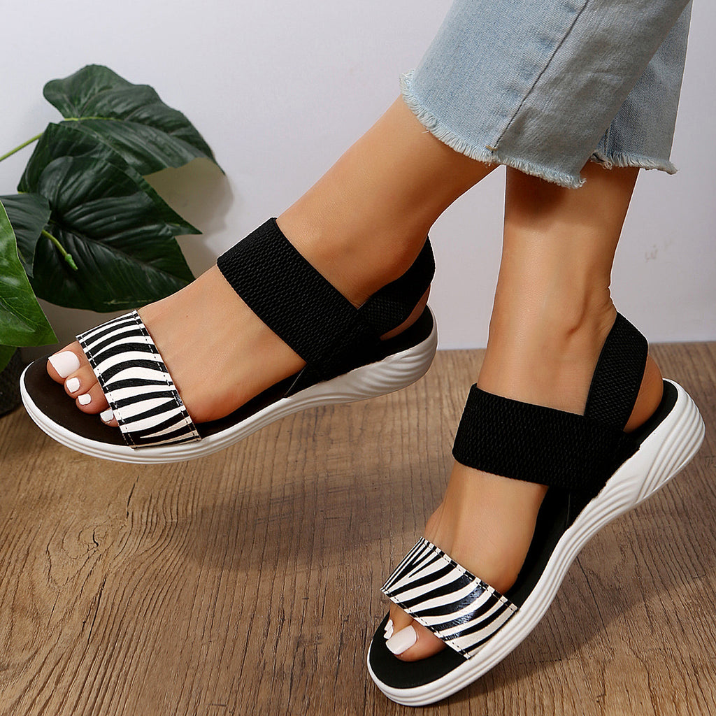 Houndstooth Striped Flat Casual Shoes - enhanced image 2