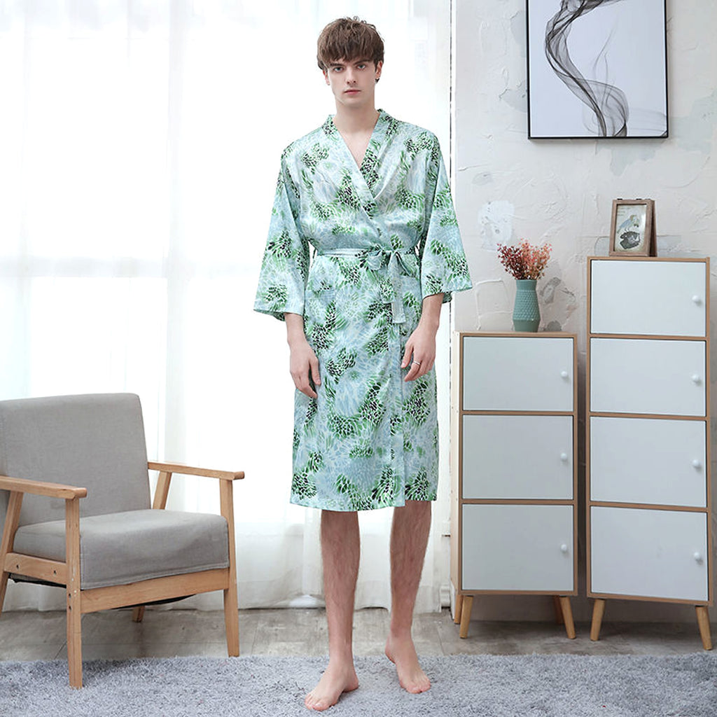 Ice Silk Couple Pajamas - enhanced image 2