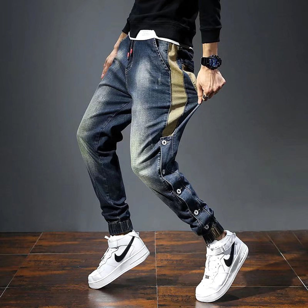 UrbanEase™ – Cropped Harem Denim Pants - enhanced image 2