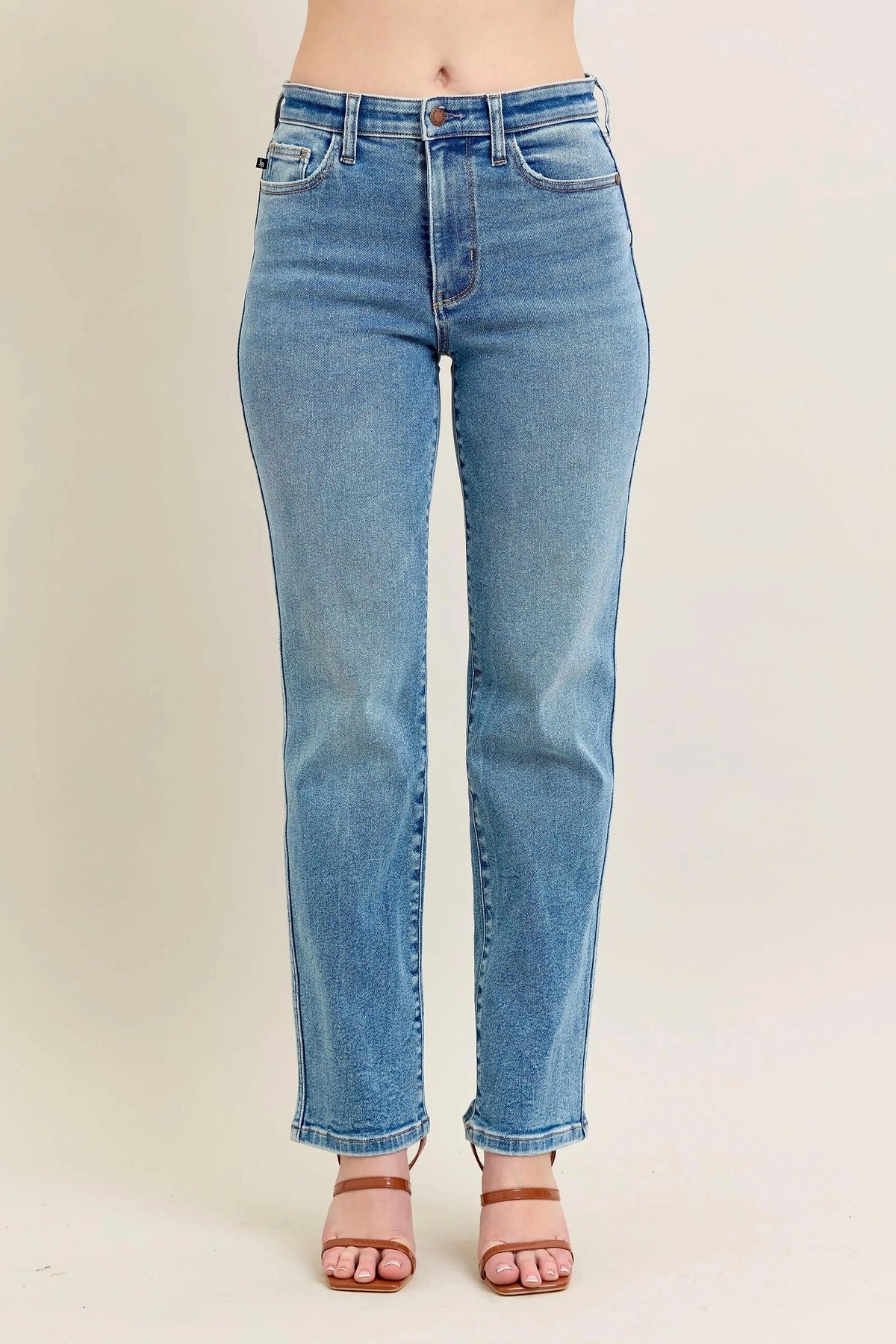 Judy Blue Full Size Hw Vintage Straight Jeans Plus Size - enhanced image 2