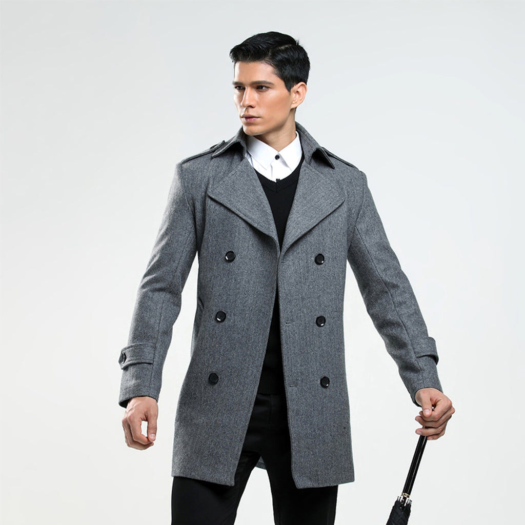 Korean Chic™ Men's Wool Coat – Sophistication & Modern Style - enhanced image 2