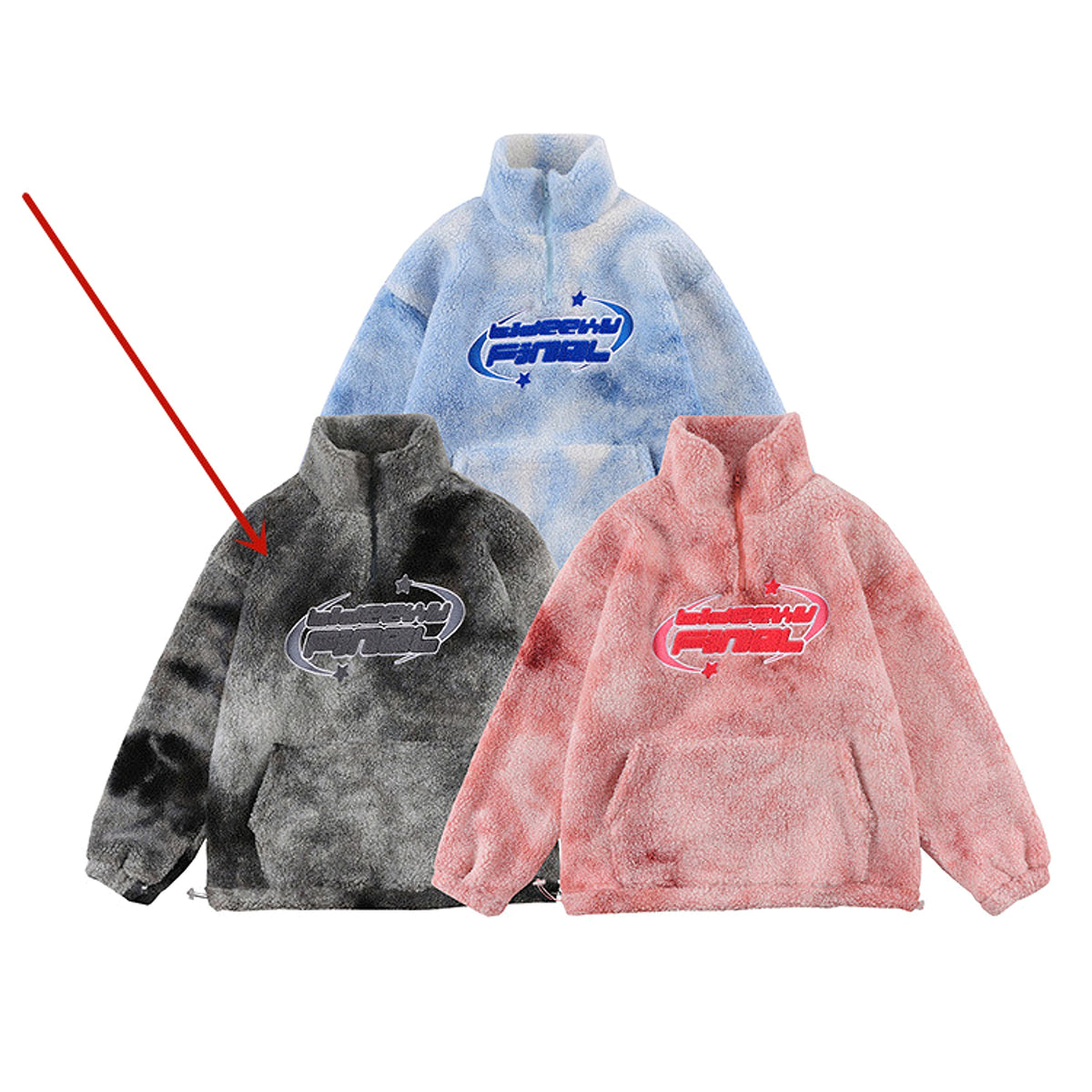 Lamb Wool Sweatshirt Coat Loose - enhanced image 2