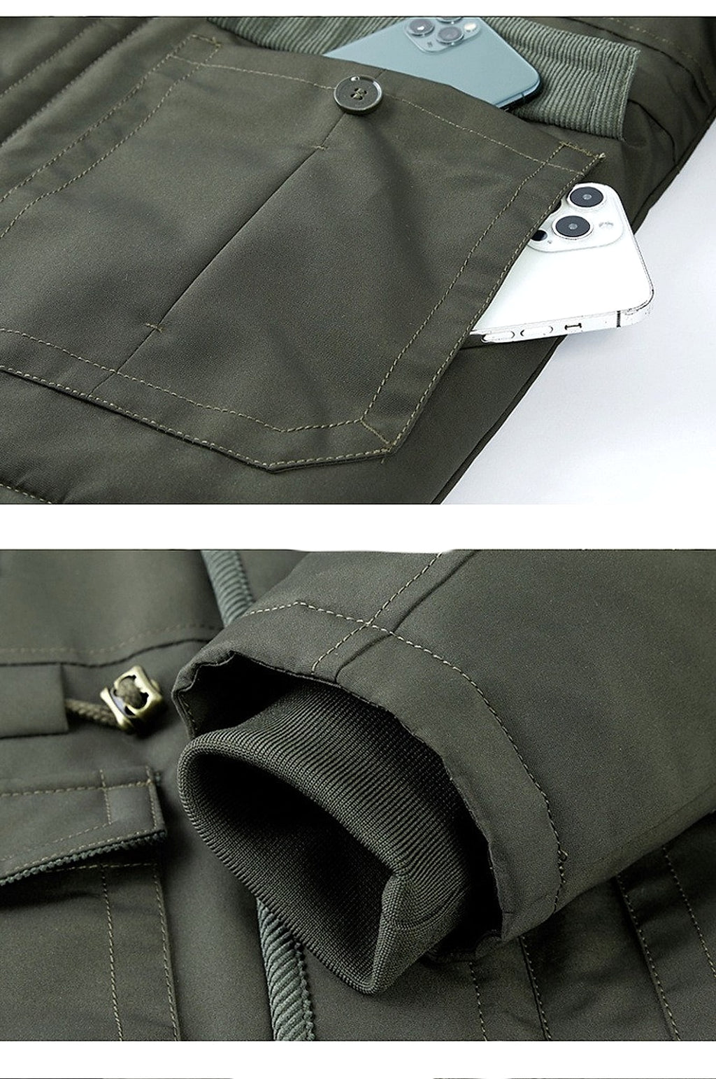 A.1 Lambswool Liner Cotton Coat Jacket Men - enhanced image 2