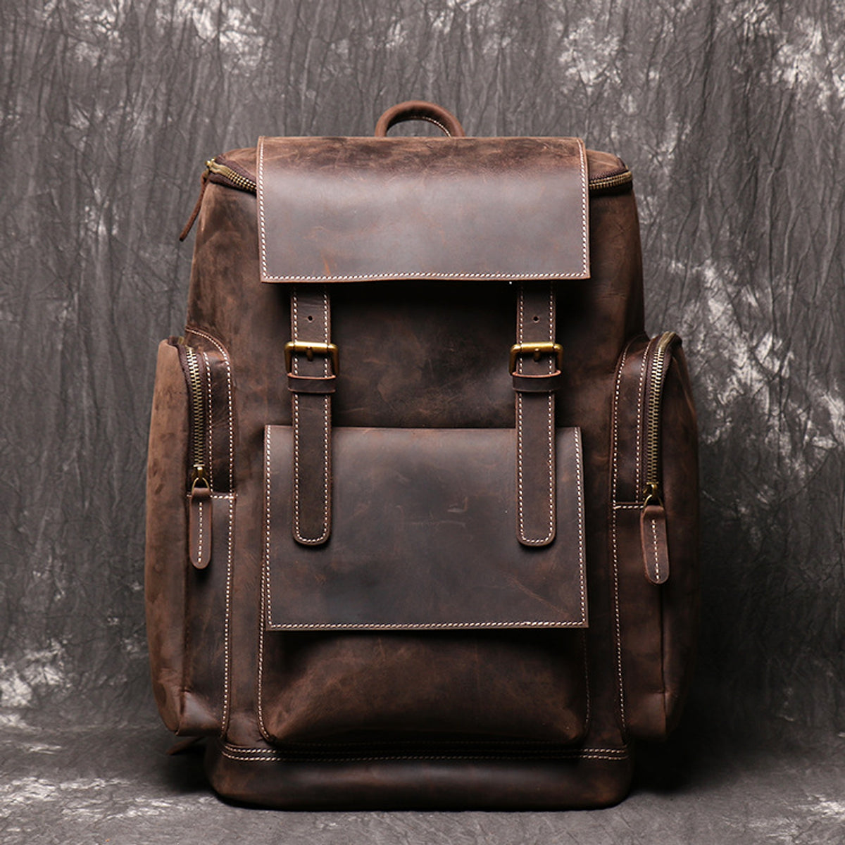 ALLFASHION™ – HeritageLeather Laptop Backpack - enhanced image 2