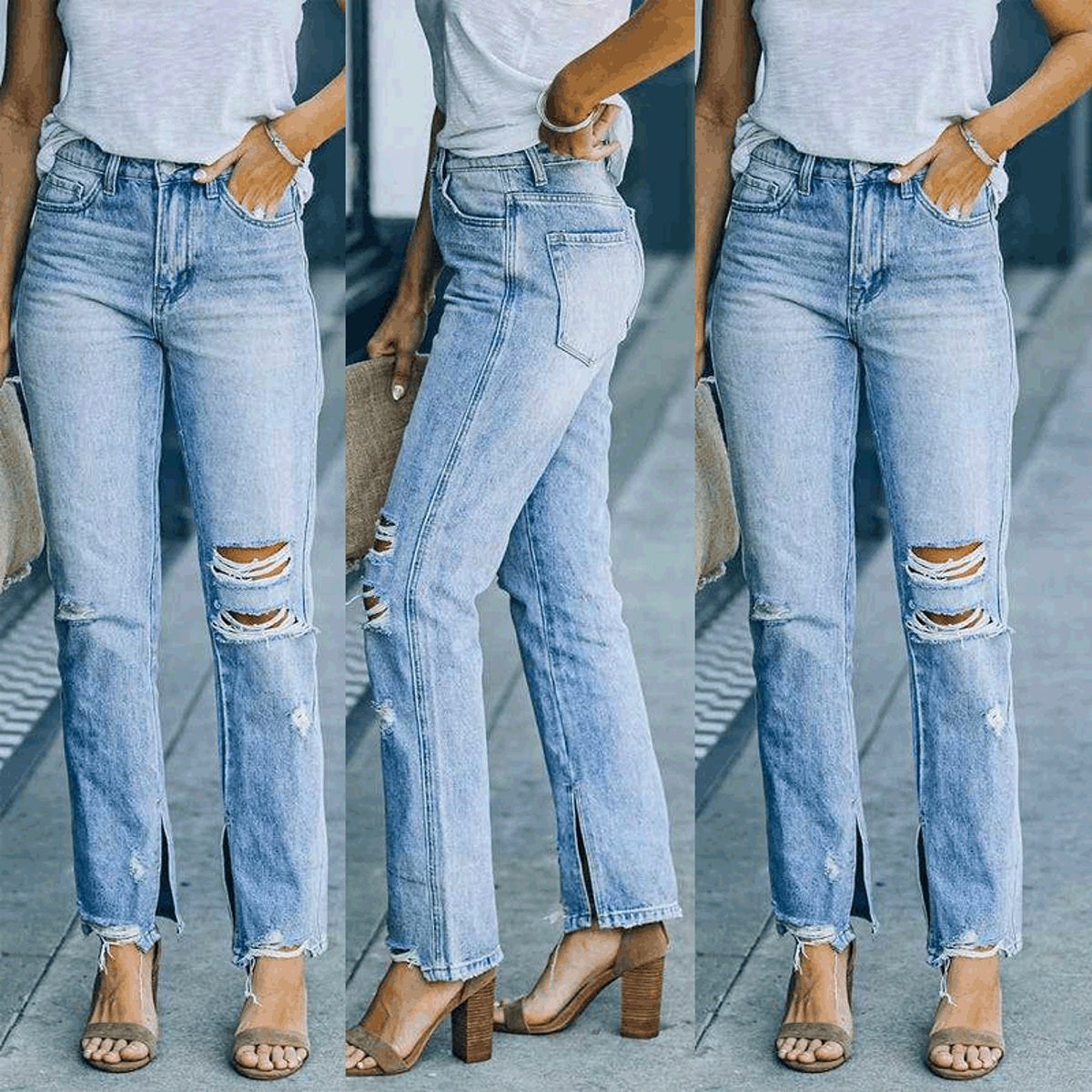 SkyFade™ - Fashion Street Washed Jeans - enhanced image 2