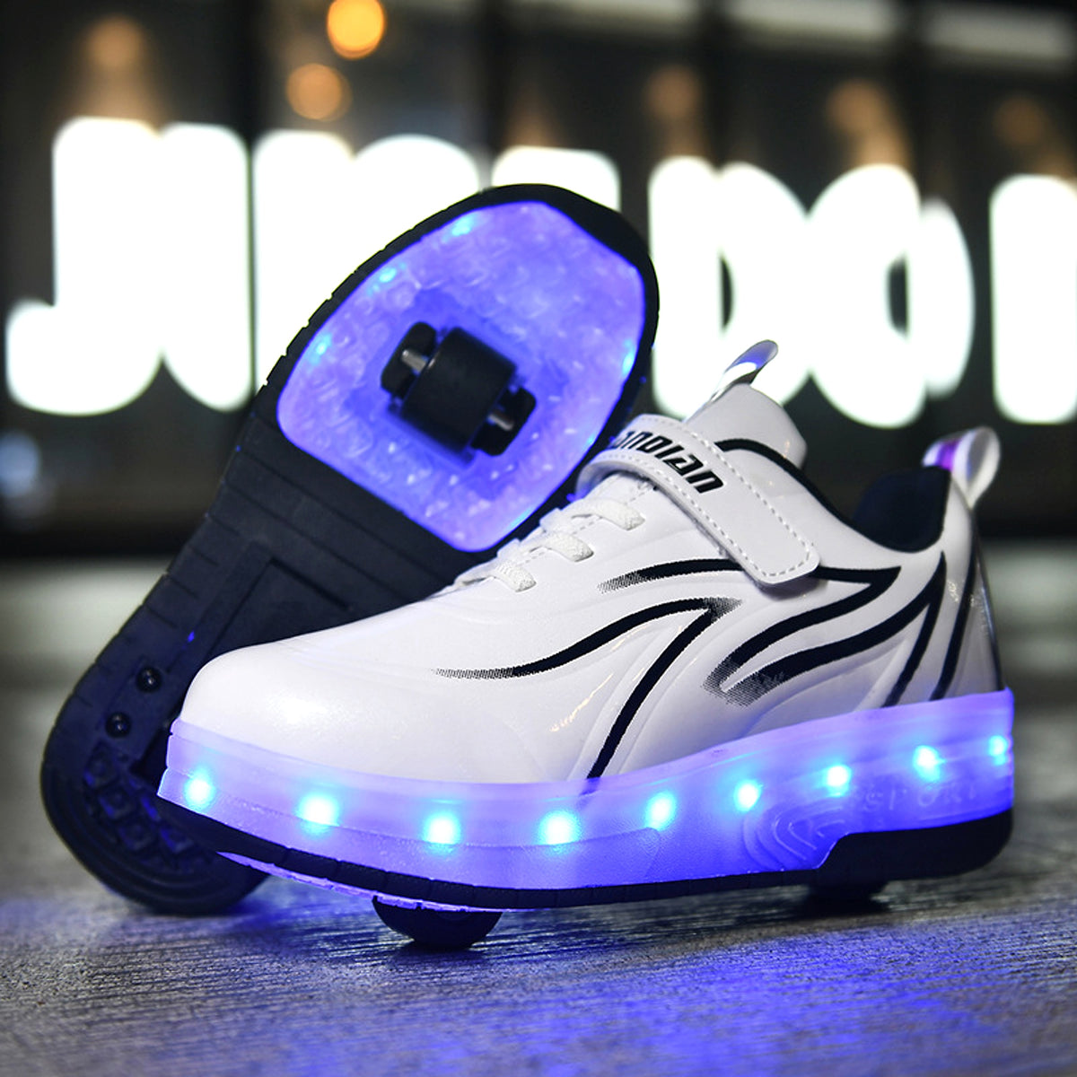Light Charging Pulley Shoes Single And Double Wheels - enhanced image 2