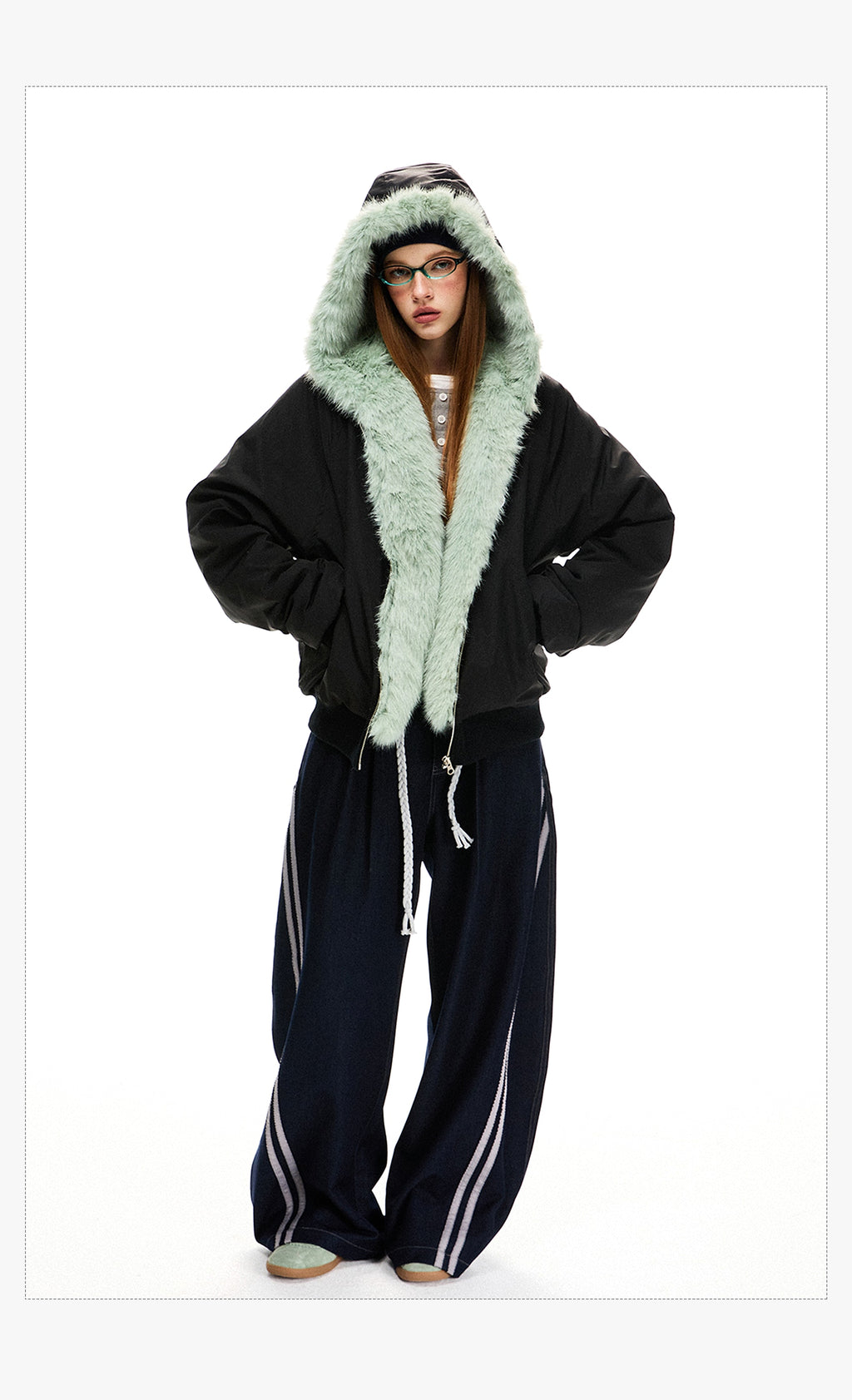 Loose Fleece-lined Warm Parka Cotton Jacket Top Coat For Women - enhanced image 2