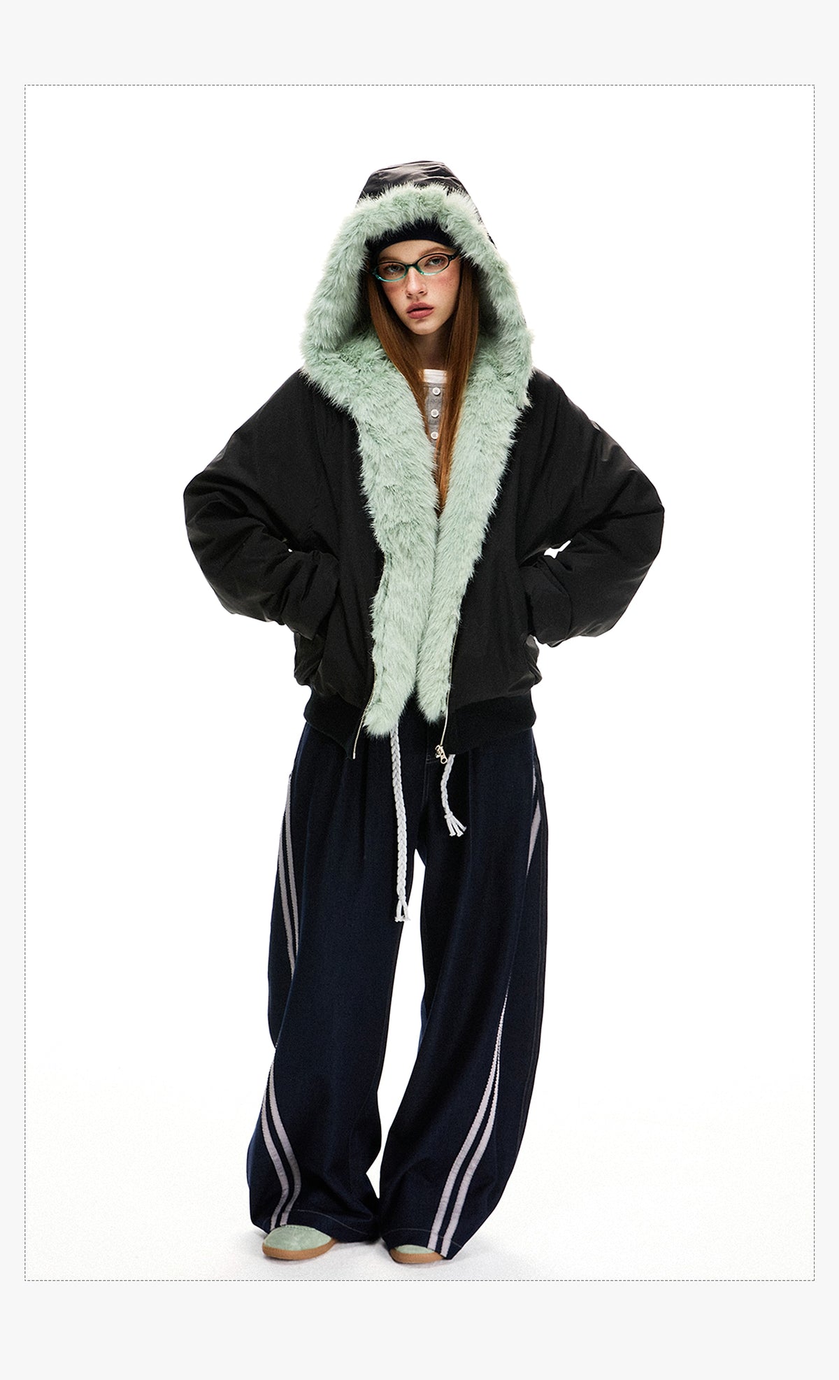 Loose Fleece-lined Warm Parka Cotton Jacket Top Coat For Women - enhanced image 2