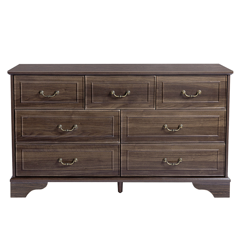 Lunelux™ – 7-Drawer Chest of Drawers (P2 MDF, Walnut Finish) - enhanced image 2
