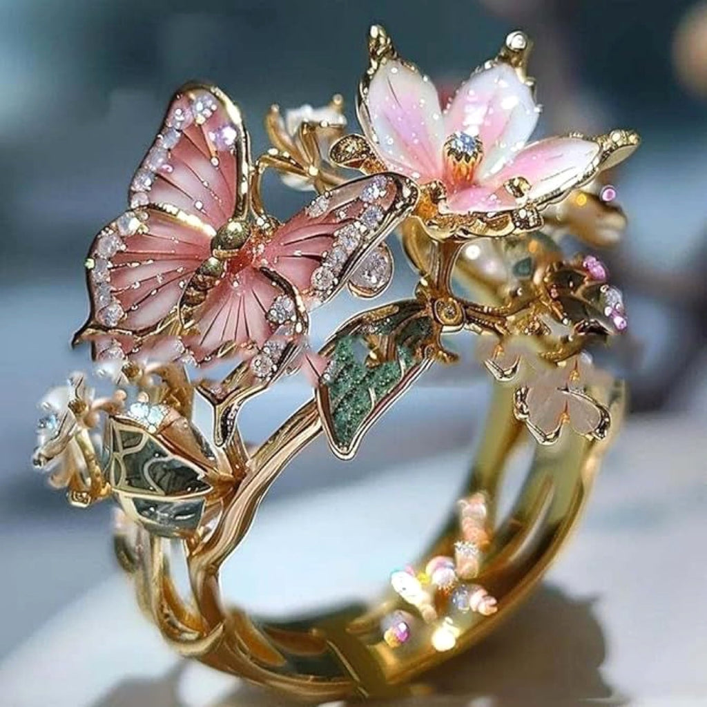 LuxeJewels™ – BloomWing Butterfly Ring (Adjustable) - enhanced image 2