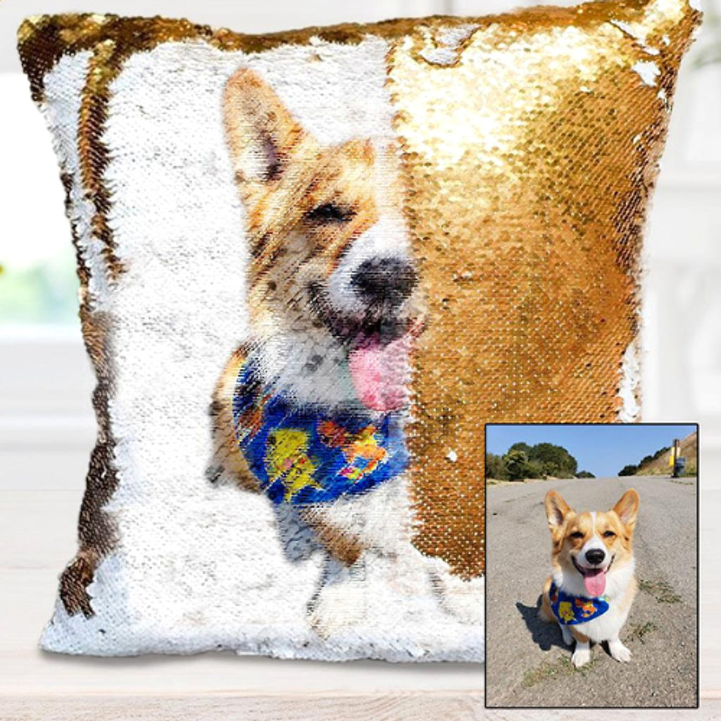 MagicSpark™ – Custom Sequin Photo Pillowcase (40×40 cm) - enhanced image 2