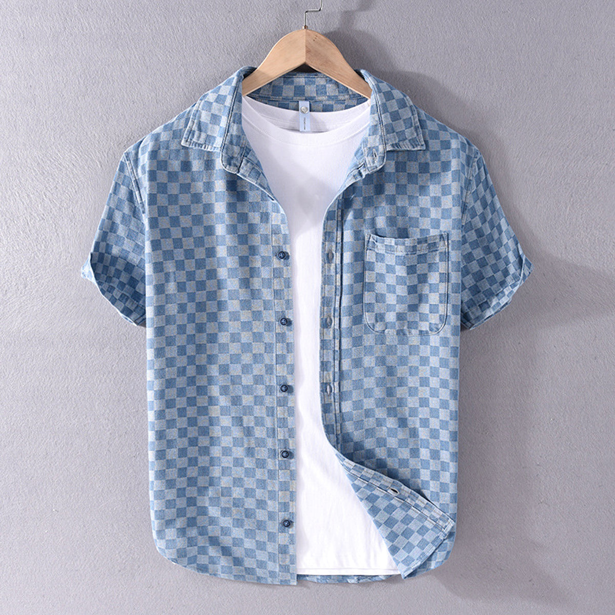 Men DressShirt Casual Cotton - enhanced image 2