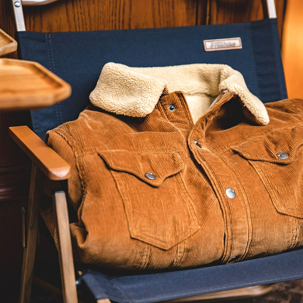 Men Retro Corduroy Lapel Jacket - enhanced image 2