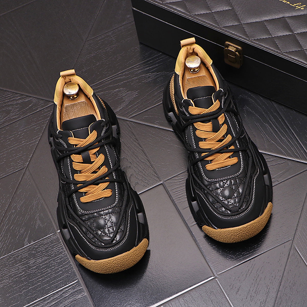 UrbanWalk™ – Colorblock Plush Winter Sneakers for Men - enhanced image 2