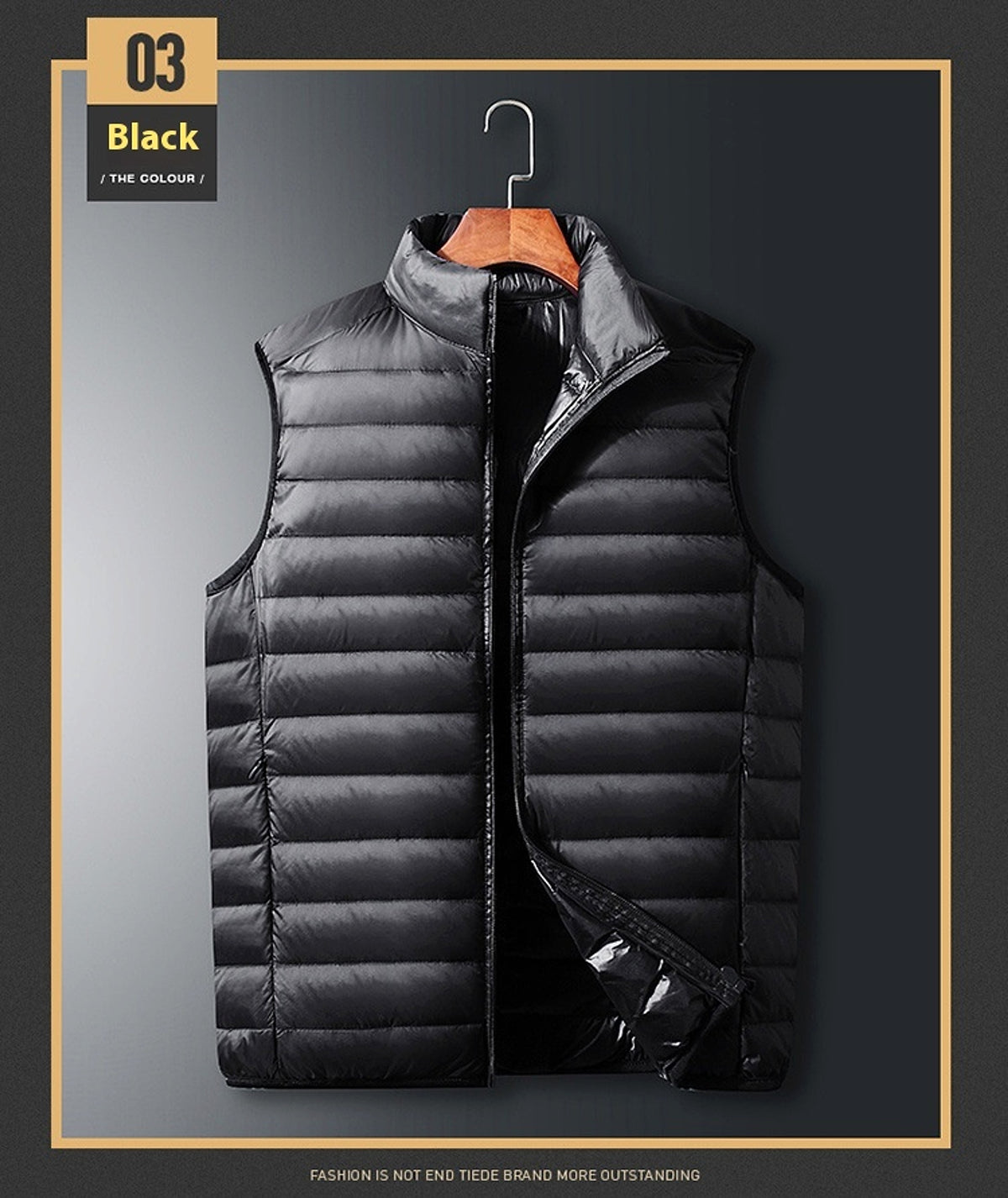 Men's And Women's Vest Coat Short Light Vest Stand Collar Top - enhanced image 2