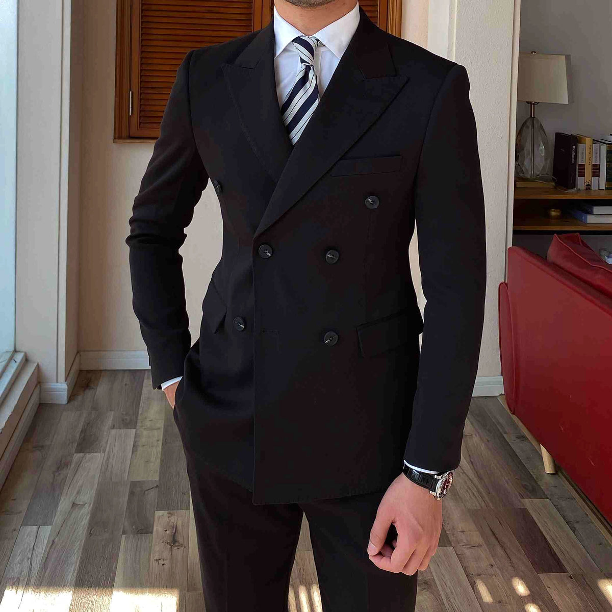 Aureux™ – Double-Breasted Business Blazer - enhanced image 2