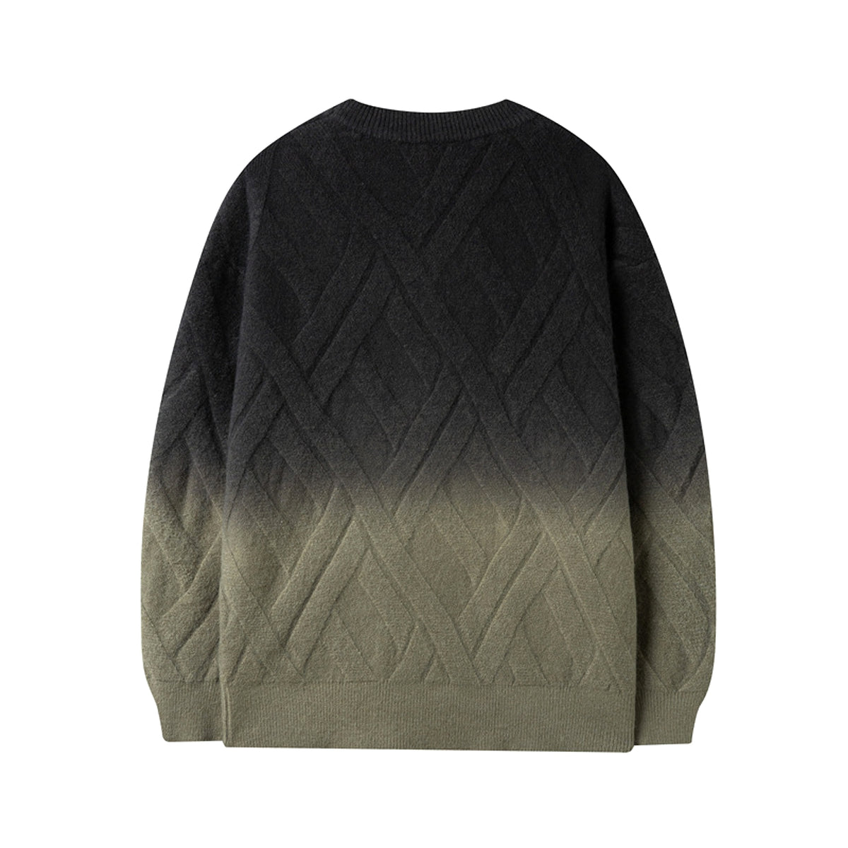 Men's Casual Retro Crew Neck Rhombus Tie-dyed Sweater - enhanced image 2