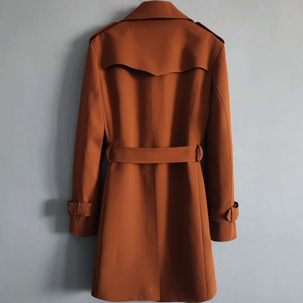 Men's Classic Double-breasted Trench Coat Long - enhanced image 2