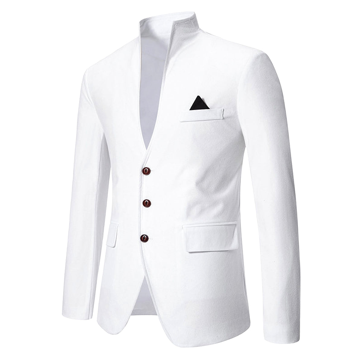 UrbanEdge™ – Color Stitching Mandarin Collar Blazer - enhanced image 2