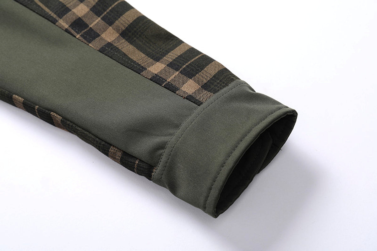 A.1 Men's Fashion Casual Plaid Shirt Jacket