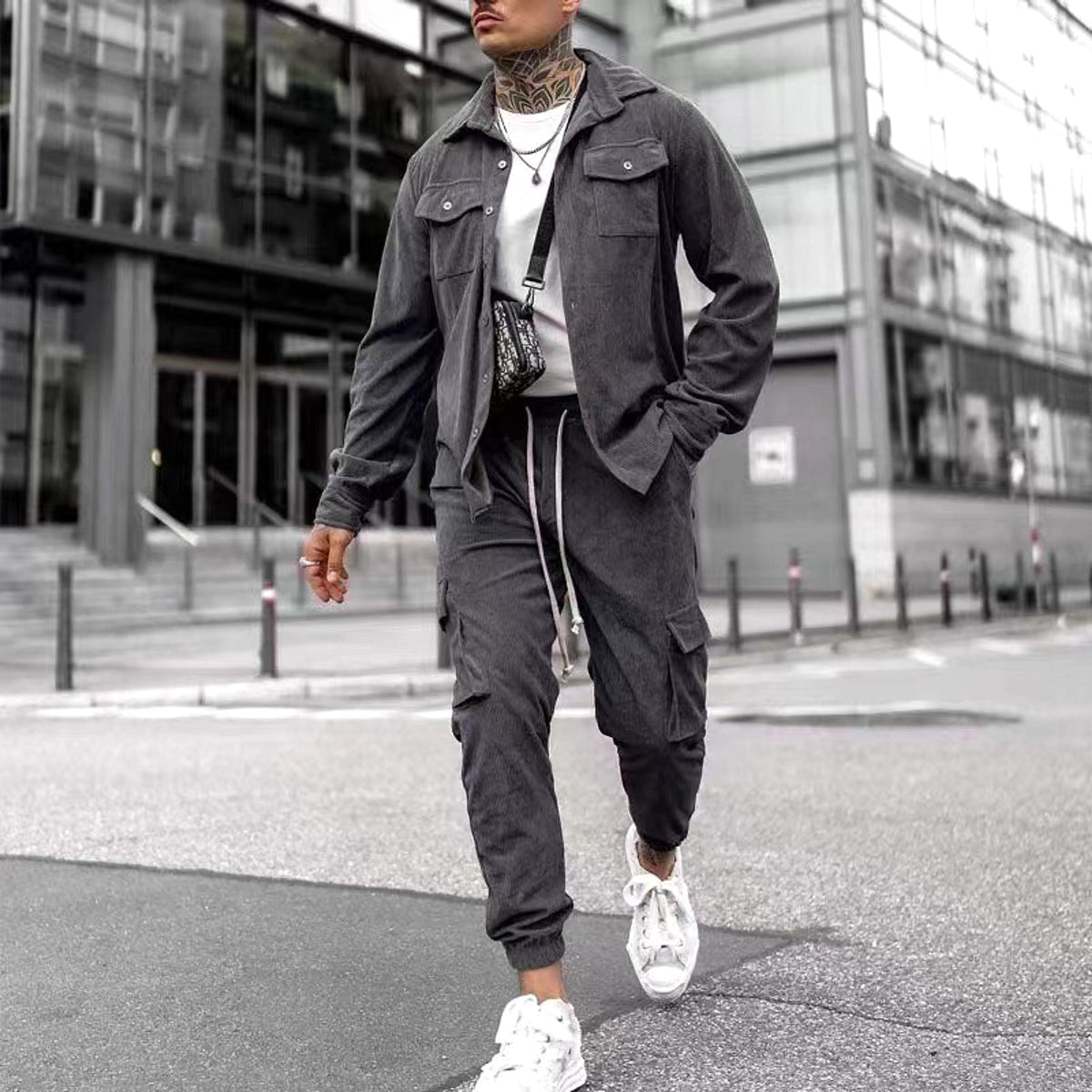 LUXEEDIT™ – Ribbed Street Tracksuit Set - enhanced image 2
