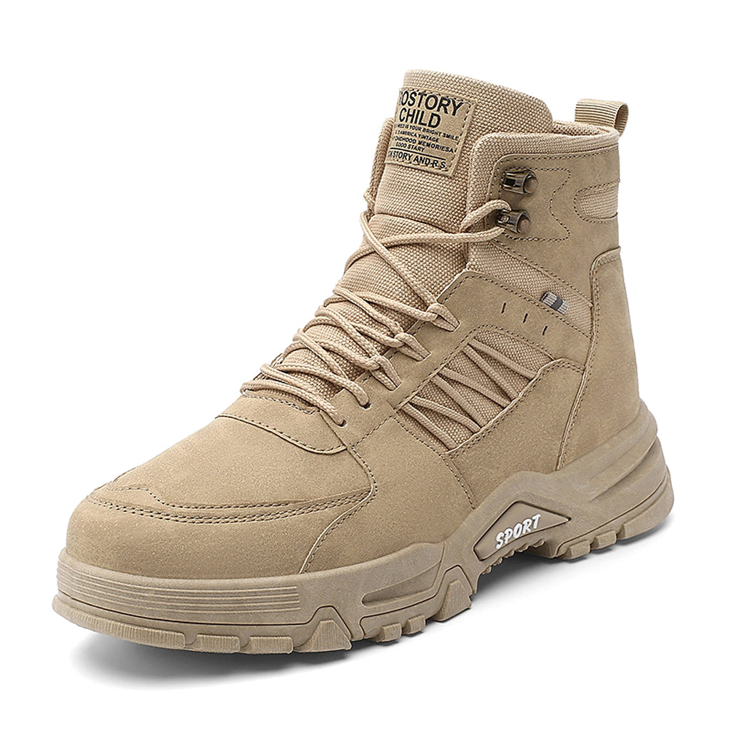 Men's High Top Men's Autumn And Winter Leather Work Shoes - enhanced image 2