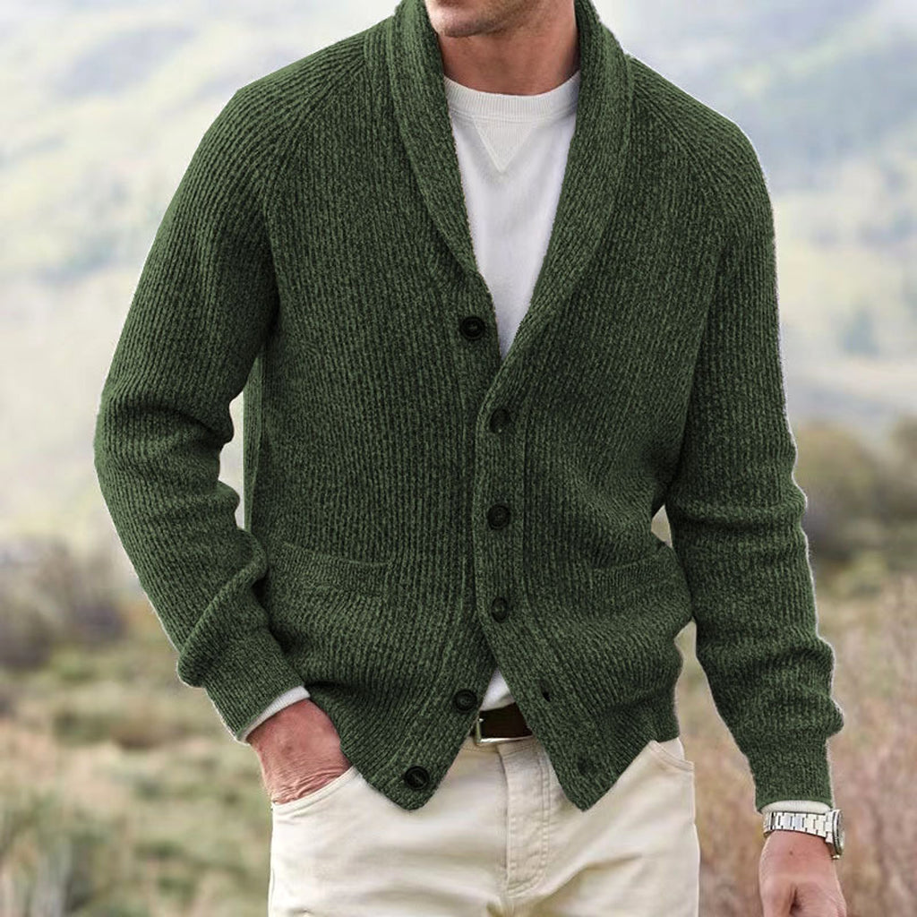 Men's Lapel Multi-button Thickening Cardigan Coat - enhanced image 2