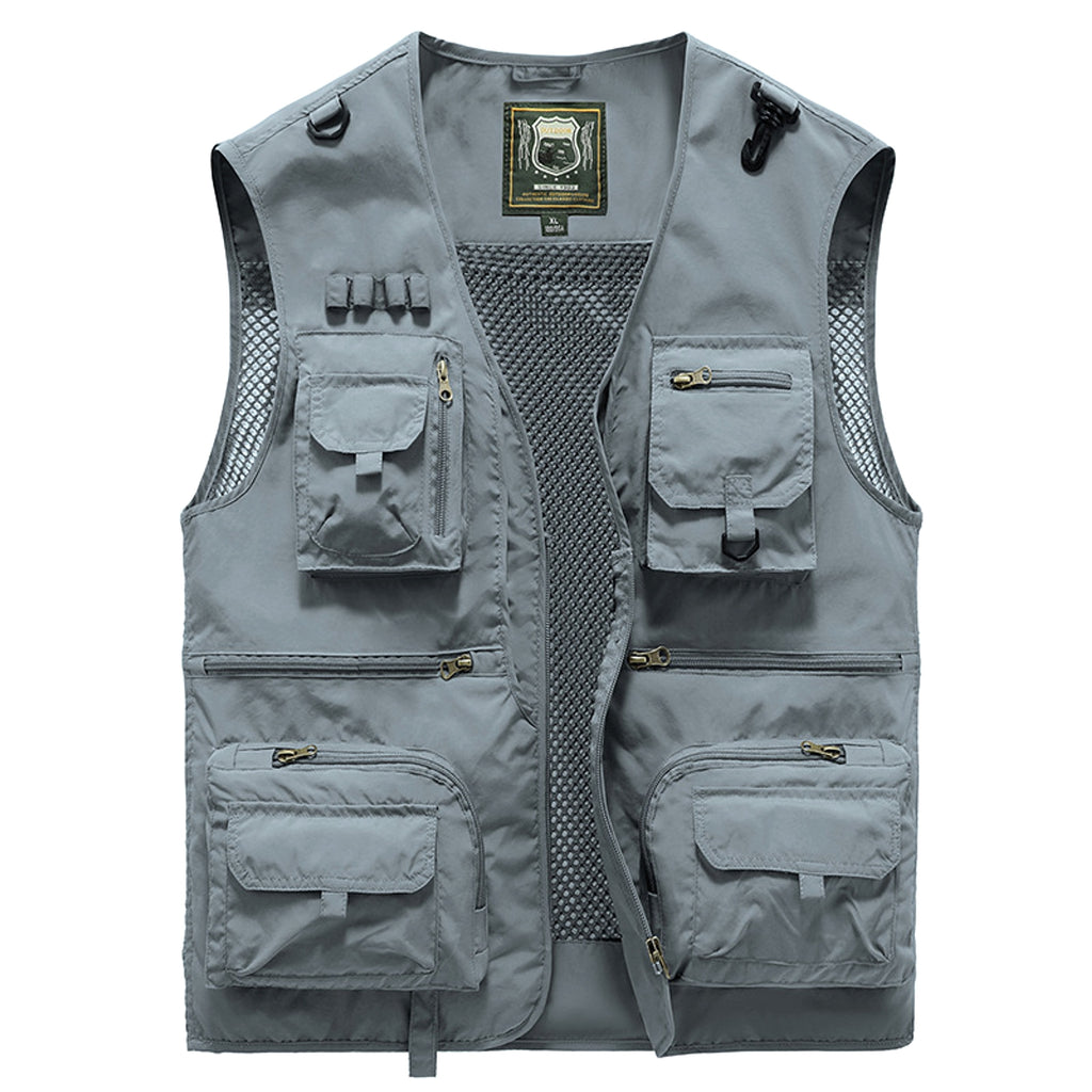Safari waistcoat multi-pocket men jacket - enhanced image 2