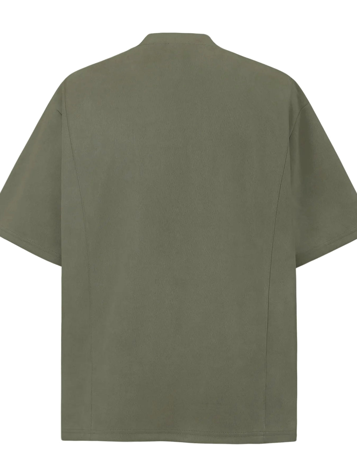 Men's Oversized Diagonal Zip Short Sleeve T-Shirt - enhanced image 2