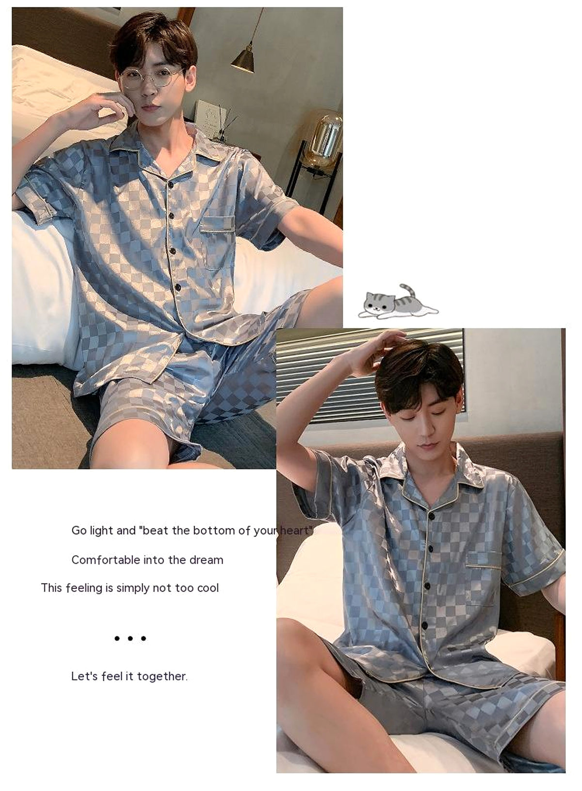 Men's Pajamas Summer Homewear Suit - enhanced image 2