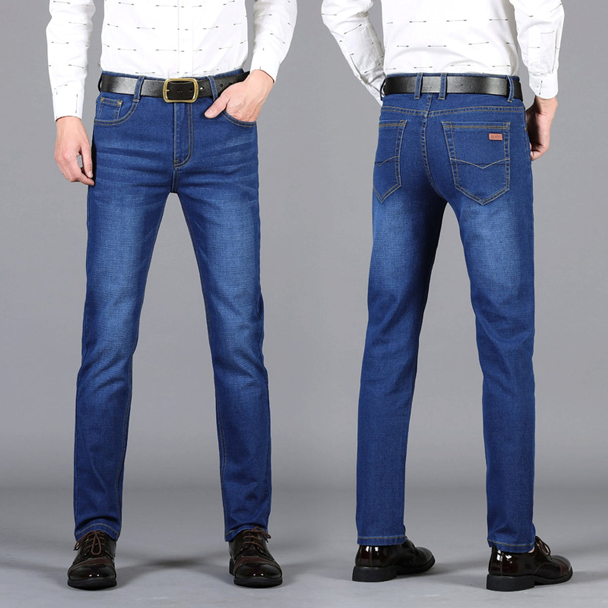 Men's Slim Stretch Slim Straight-leg Jeans - enhanced image 2