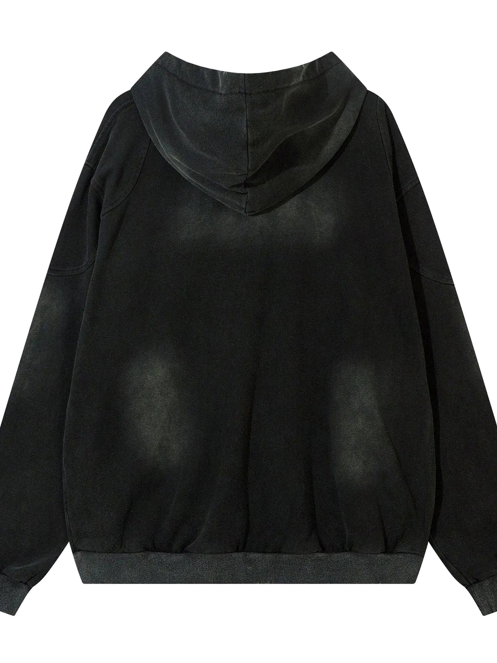 Men's Washed Zip-Up Oversized Hoodie - enhanced image 2