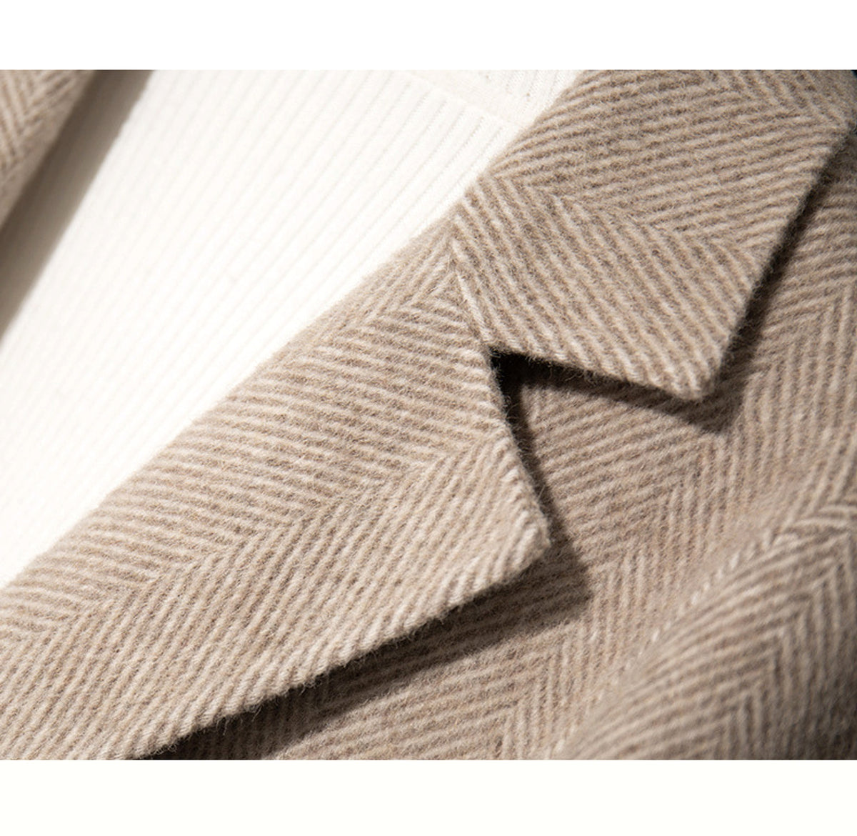 MetroElite™ Men's Wool Coat – Premium Herringbone Winter Edition - enhanced image 2