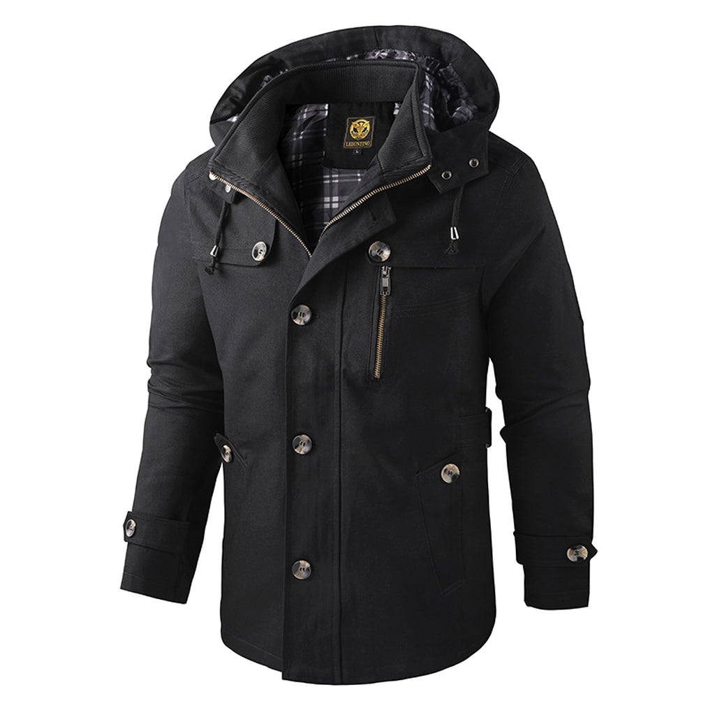 Mid-length Men's Jacket - enhanced image 2