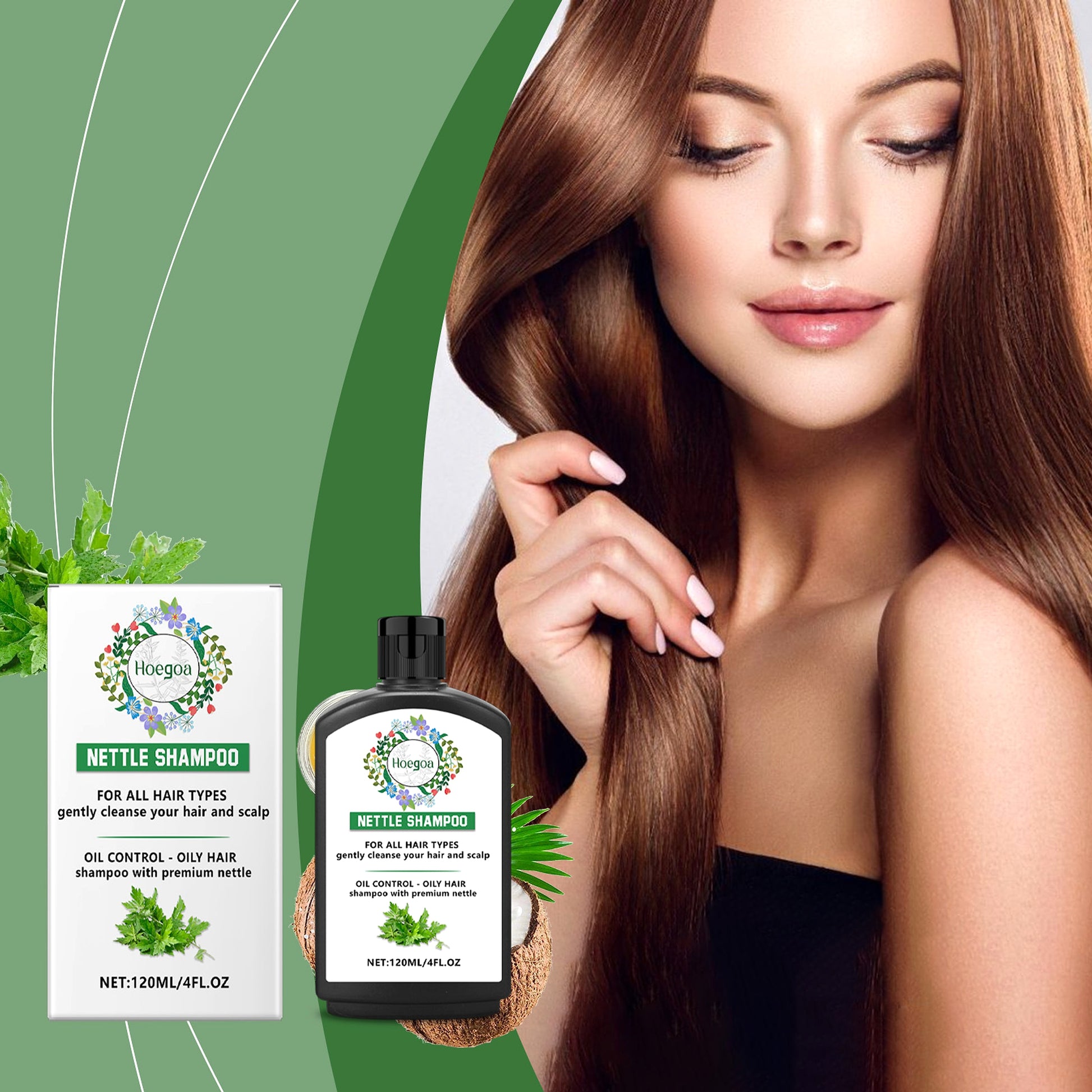 Nettle Grass Deep Scalp Cleansing Shampoo – 120ml - enhanced image 2