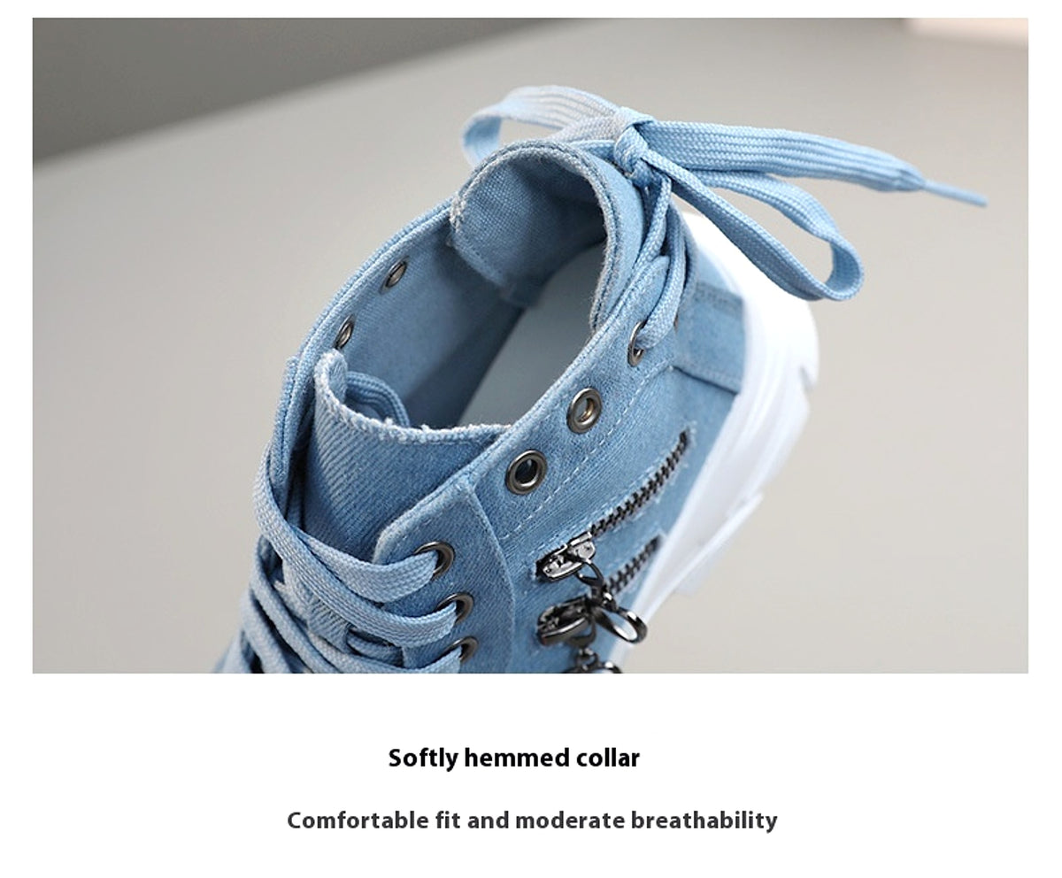 CanvasStep™ – Platform High-Top Sneakers with Zipper Details - enhanced image 2