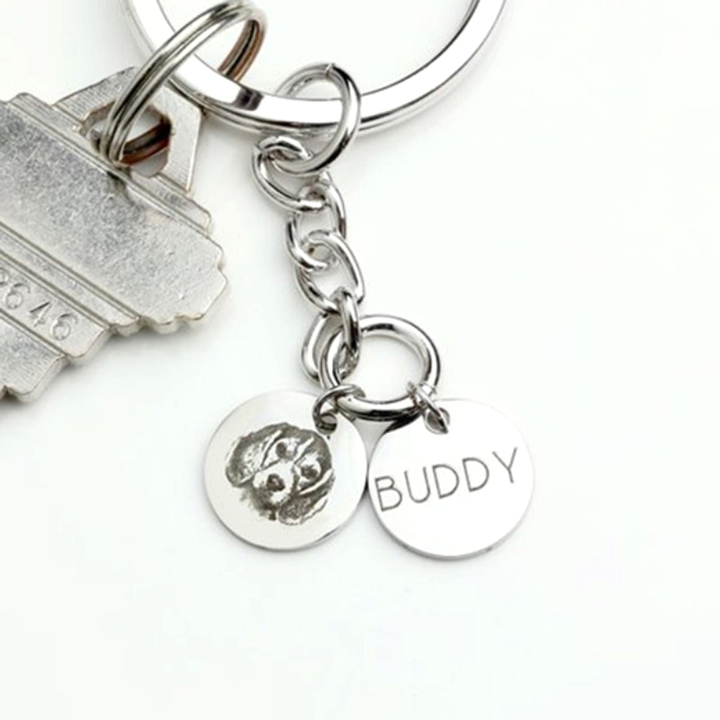 Custom Pet Photo Keychain – Personalized Souvenir Gift for Pet Lovers - enhanced image 2
