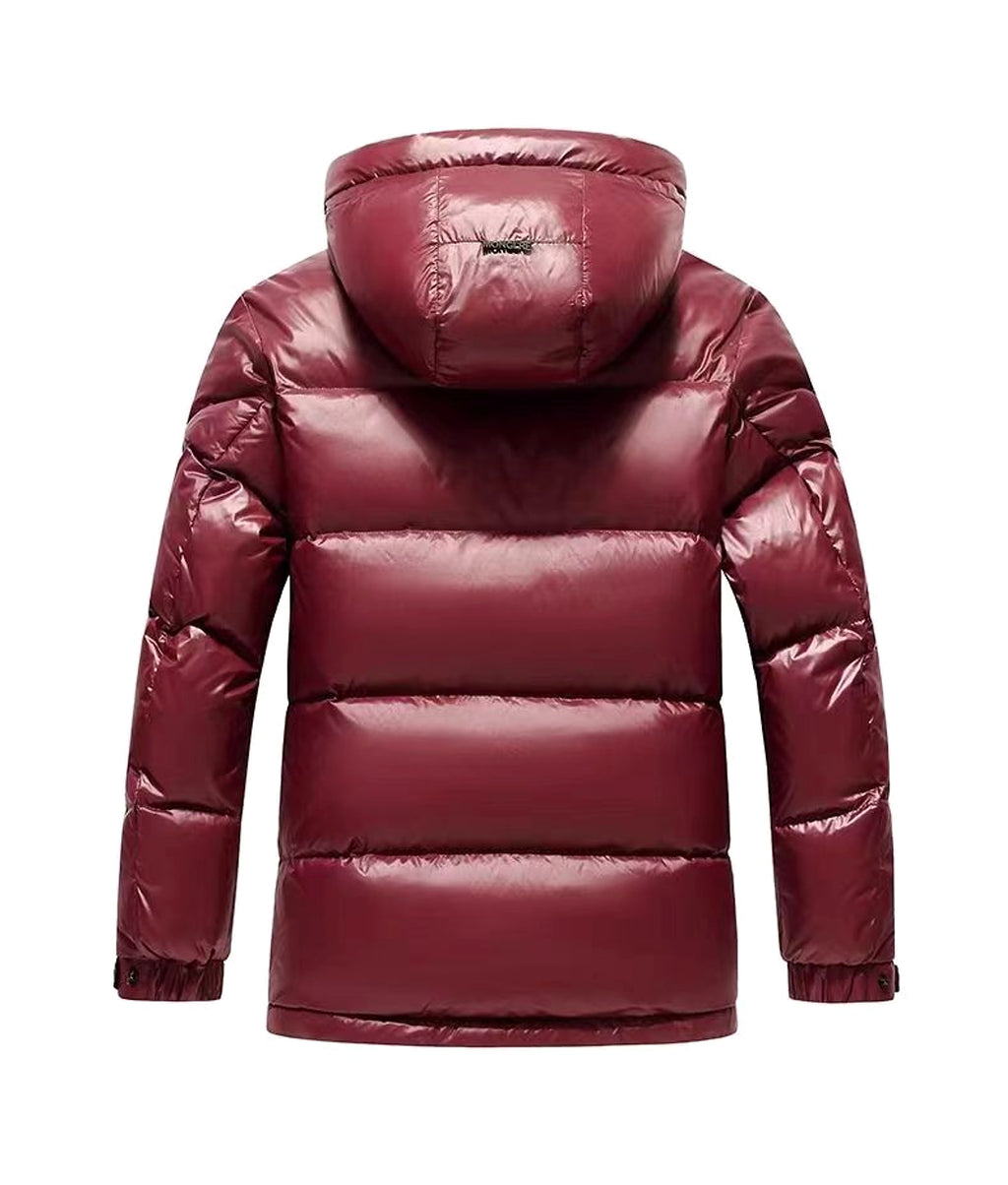 New Winter Down Jacket Men's Duck Down Cold-proof Black Gold Graphene Disposable Hooded Jacket - enhanced image 2