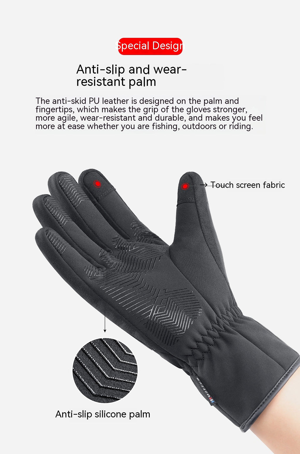 Outdoor Winter Warm Gloves Waterproof Windproof Touch Screen - enhanced image 2