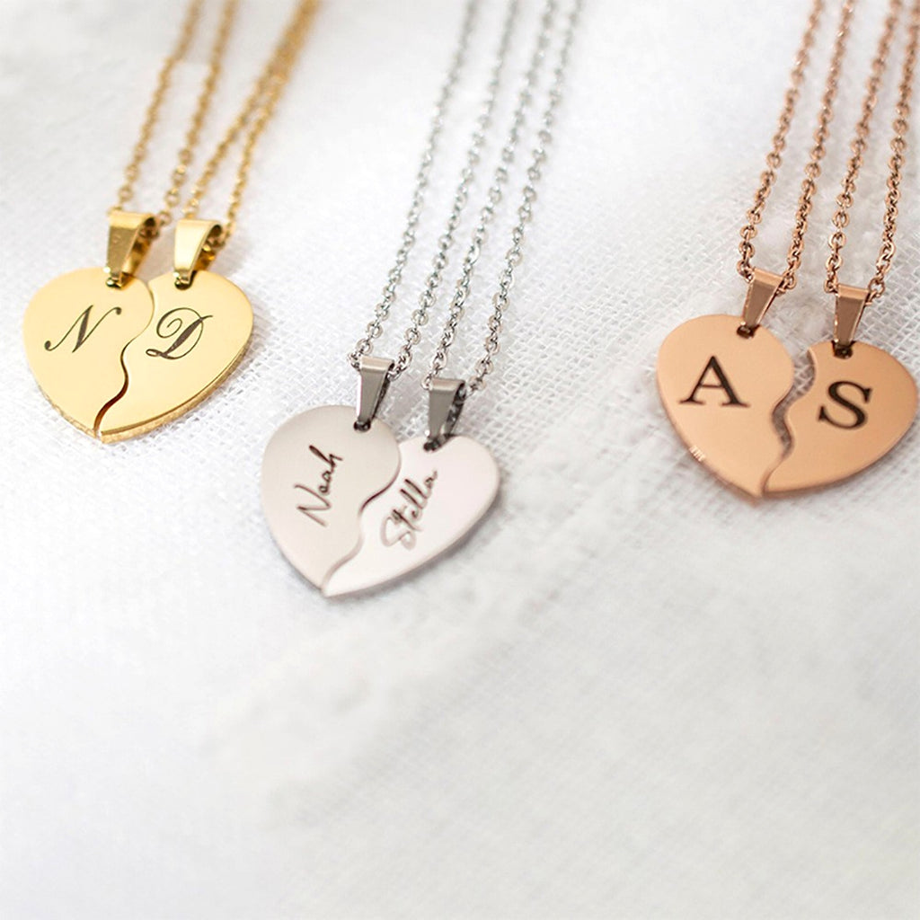 Personalized Stainless Steel Heart-shaped Necklace - enhanced image 2