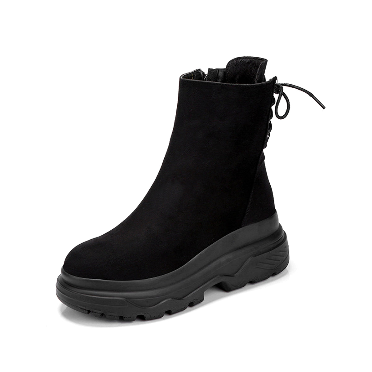 Platform rear lace-up boots - enhanced image 2