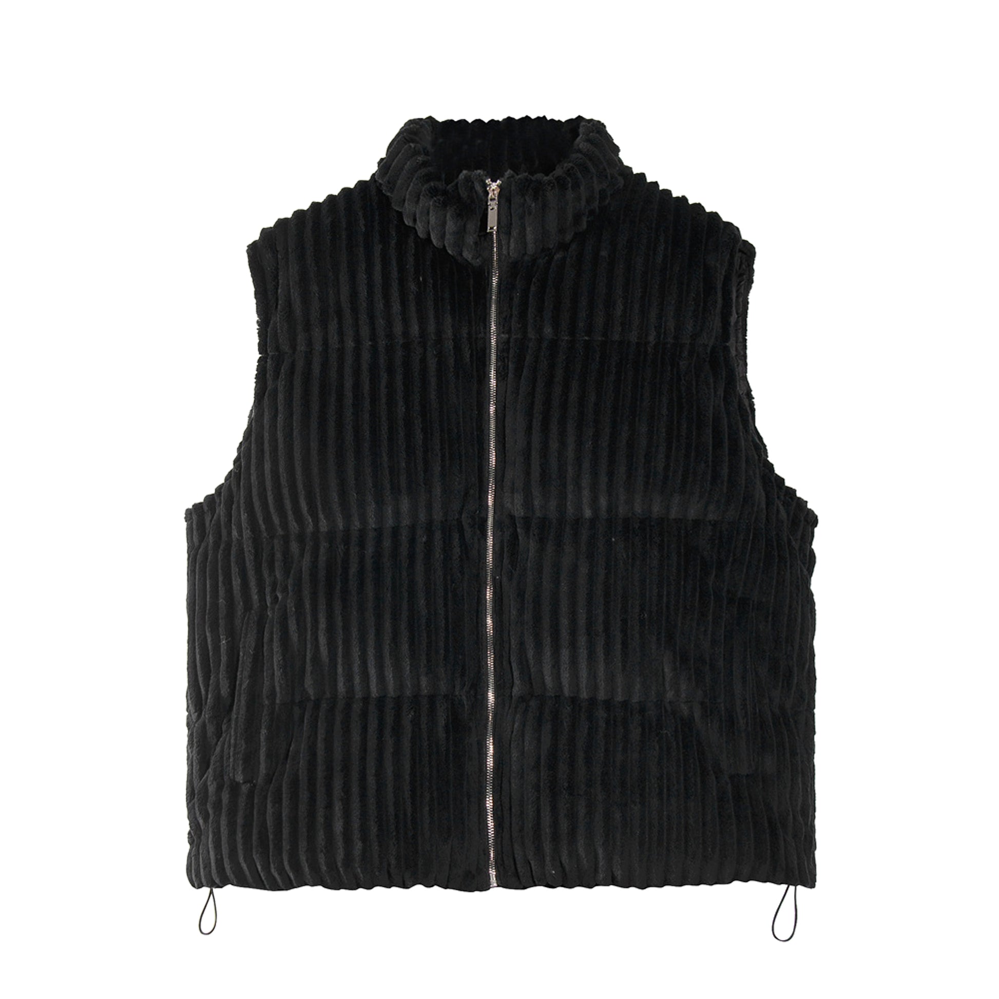 Polar Plush Stand-up Collar Cotton-padded Coat Men's Winter Loose Casual Pure Color Thickened Vest - enhanced image 2