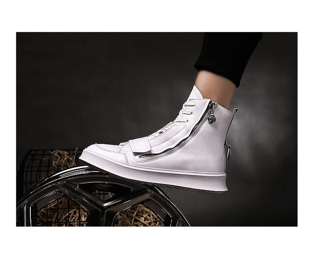 PU leather Men Boots Winter Ankle Boots - enhanced image 2