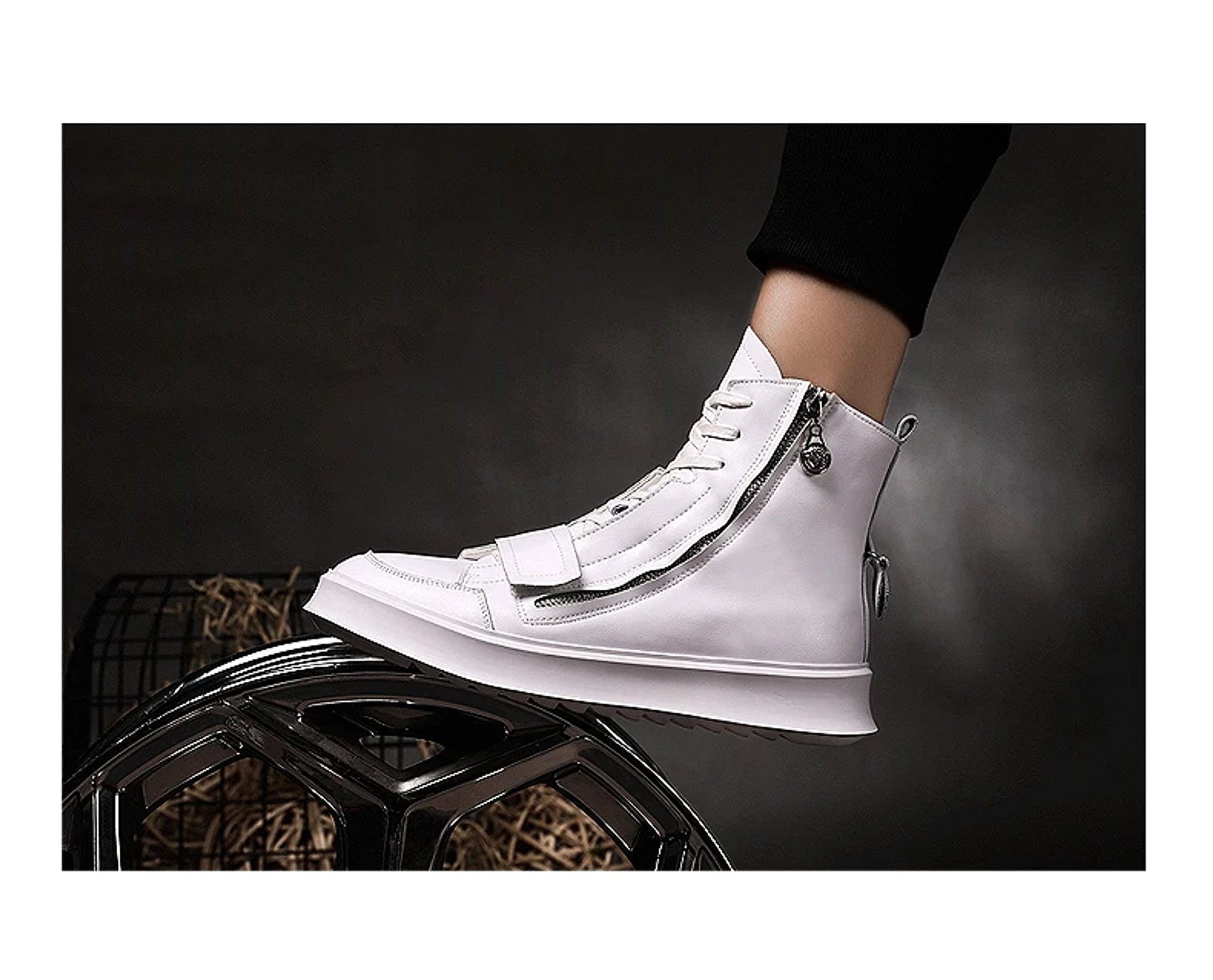 PU leather Men Boots Winter Ankle Boots - enhanced image 2