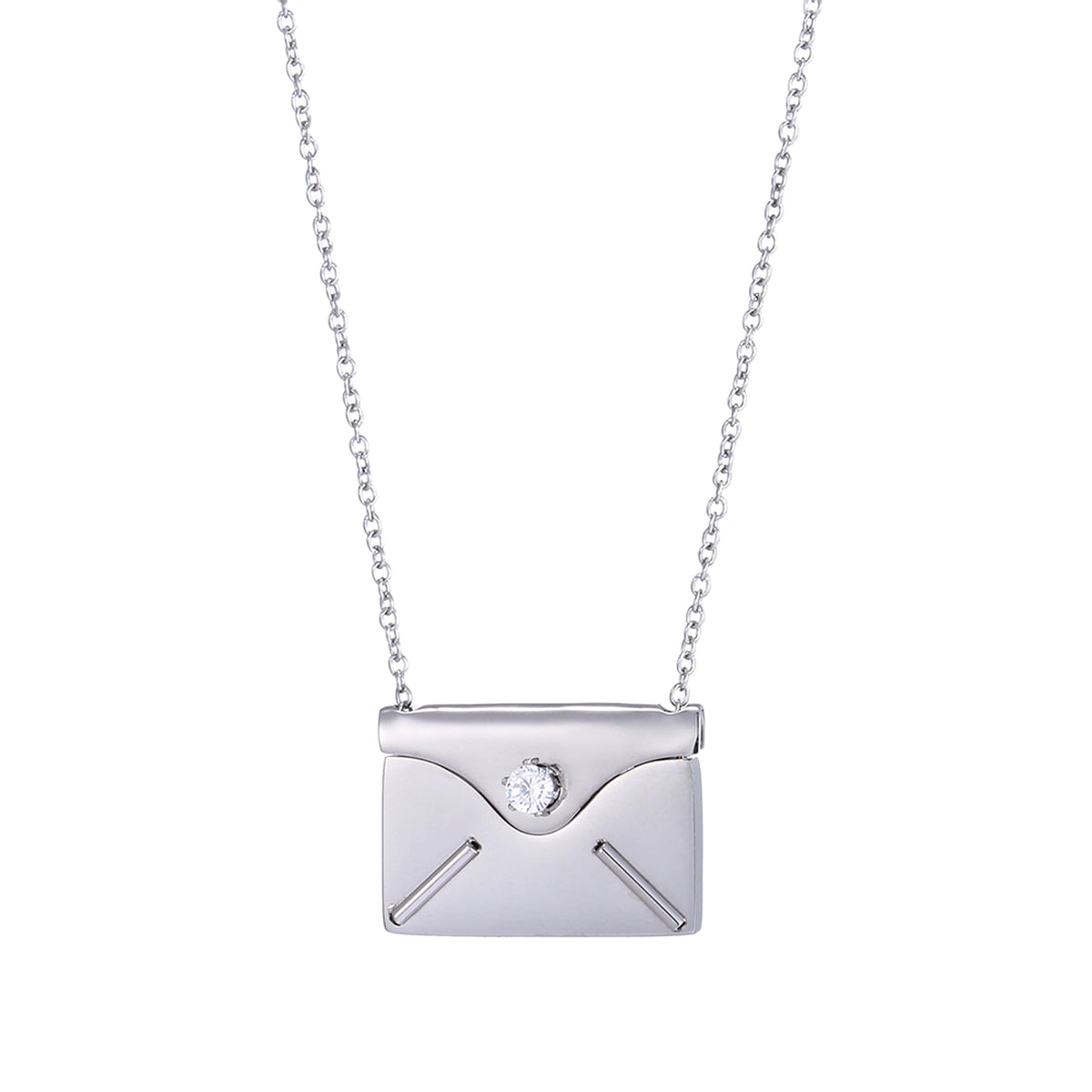 Pullout Envelope Couple Necklace DIY Personalization - enhanced image 2