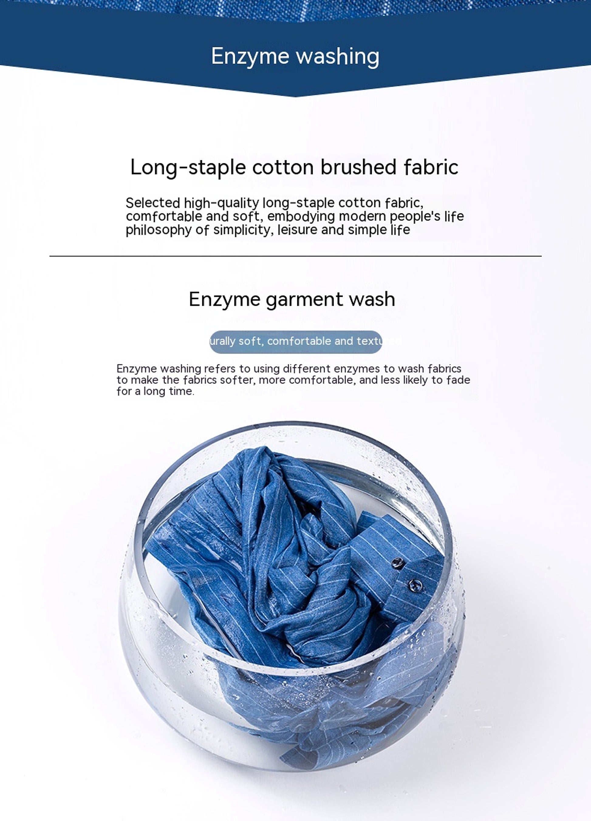 Retro Casual Brushed Cotton Plaid Enzyme Wash Embroidered DressShirt Men - enhanced image 2