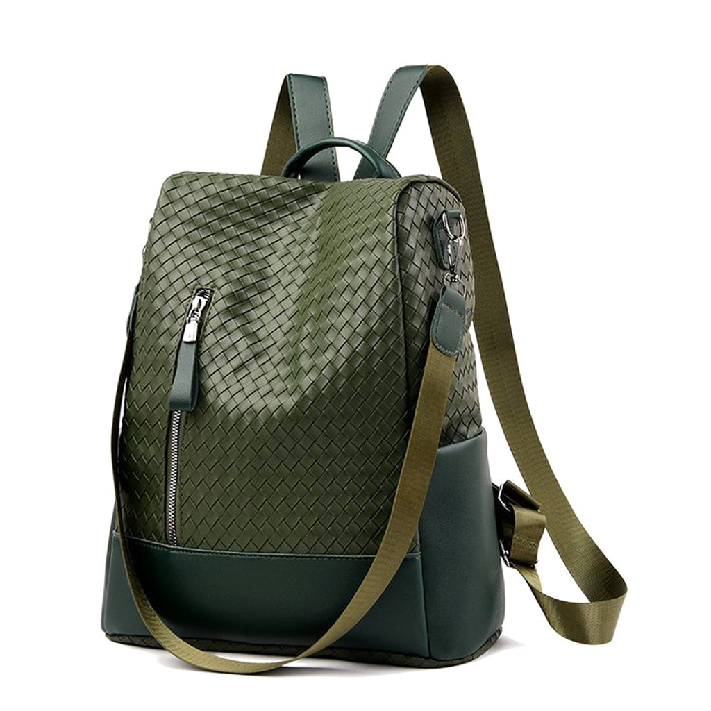ALLFASHION™ – BohoMetro Woven Leather Backpack - enhanced image 2