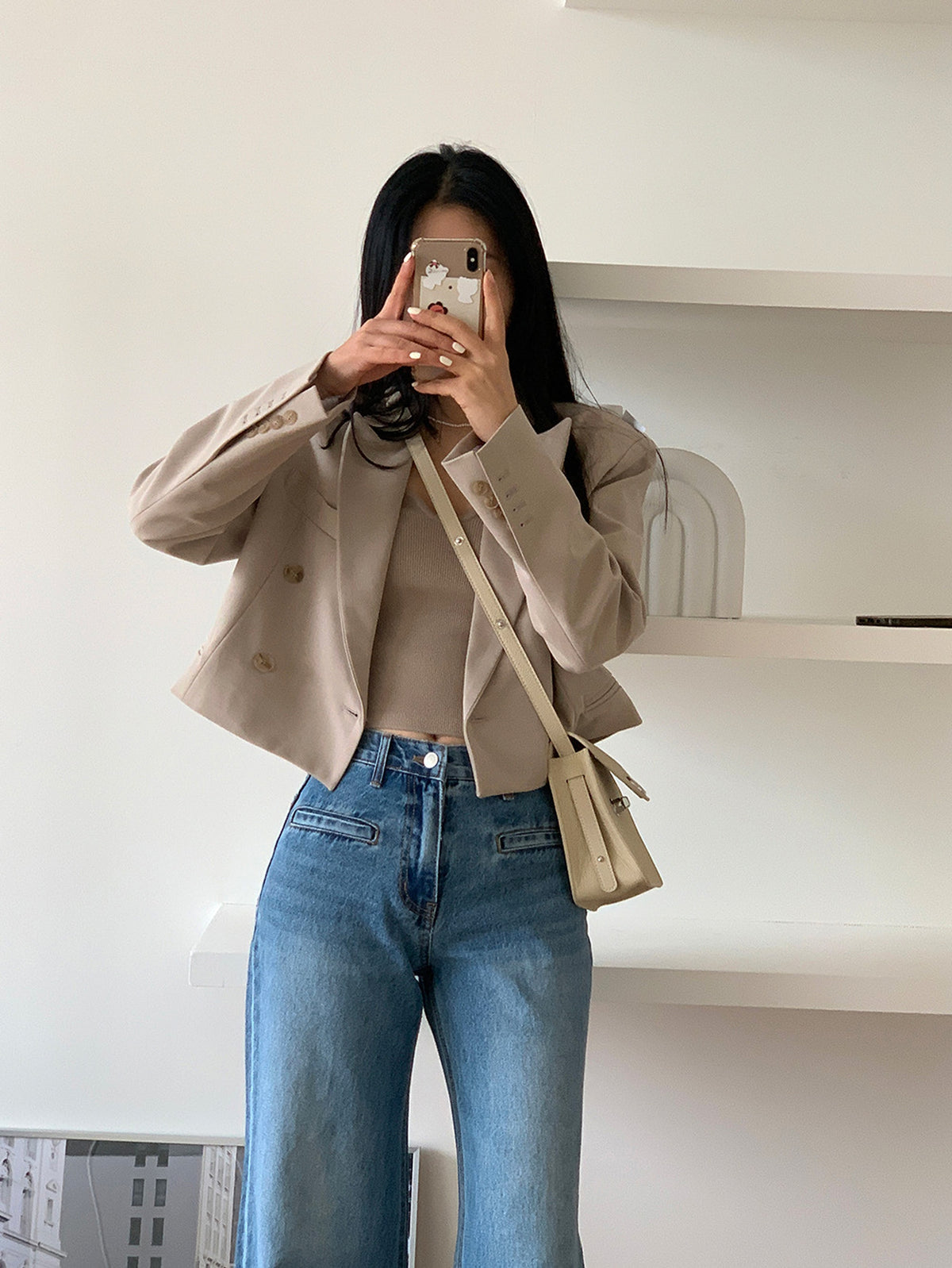 Retro High Waist Slimming Jeans Women - enhanced image 2