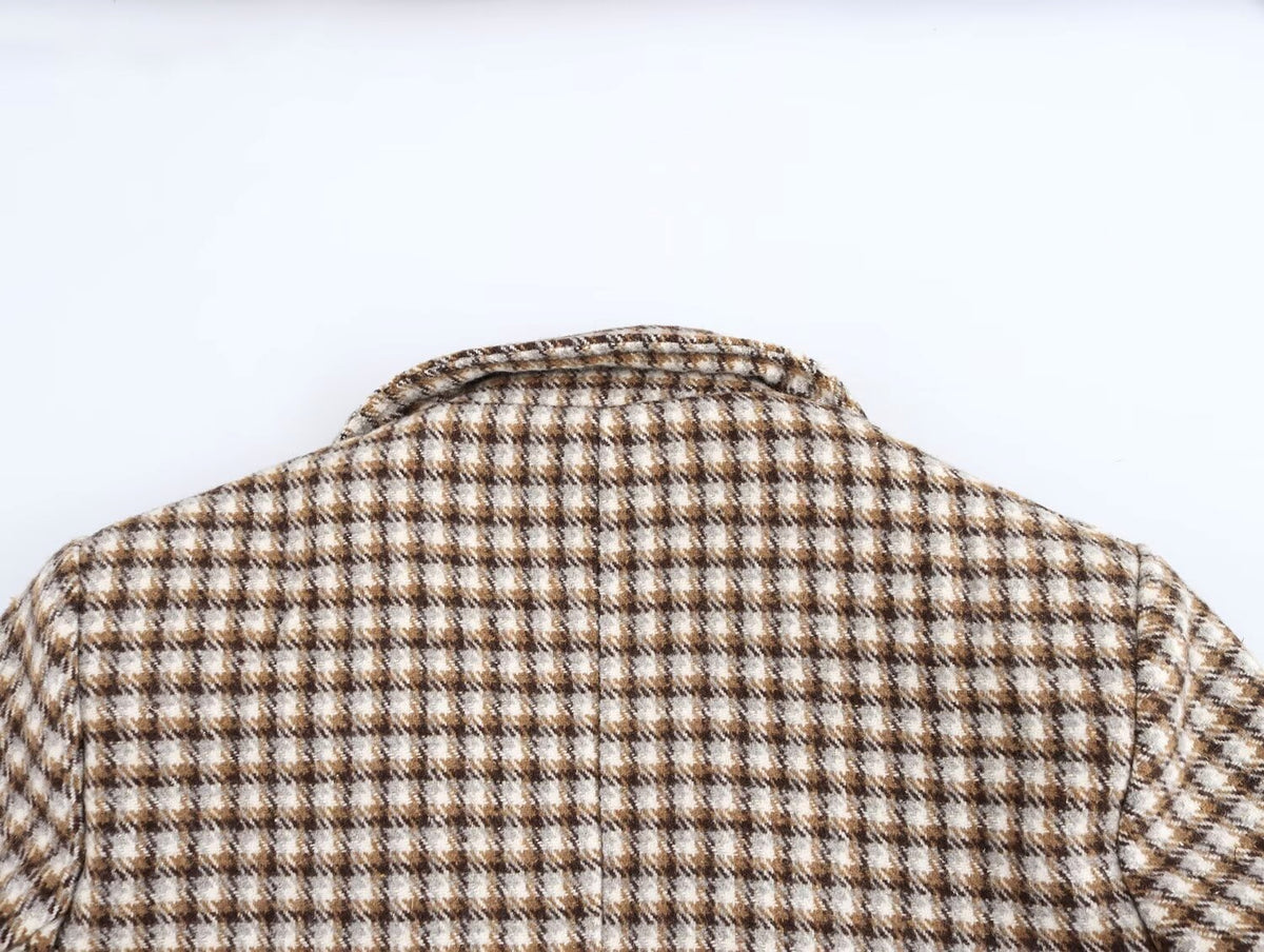 Retro Plaid Wool Look Coat – 25 Edition - enhanced image 2